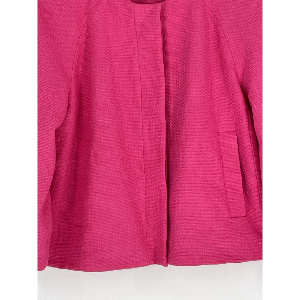 Liz Claiborne Women's XL Long Sleeve Bright Pink Button Up Hidden Buttons Blazer - Picture 3 of 10